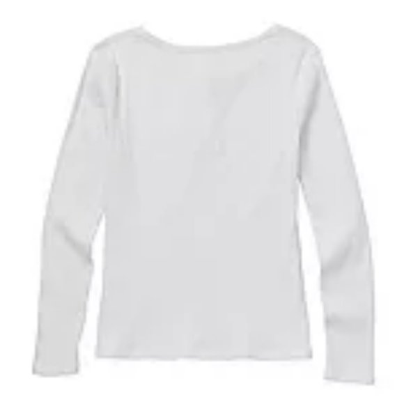 Thereabouts Little & Big Girls Henley Neck Long Sleeve T-Shirt - Picture 2 of 3